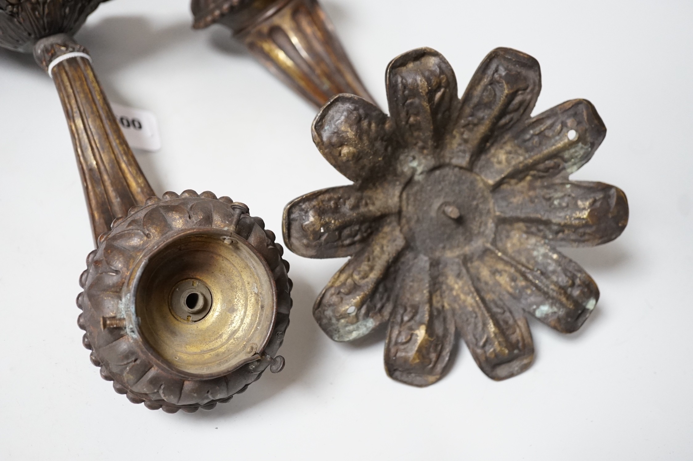 A pair of Regency wall sconces, 31cms wide